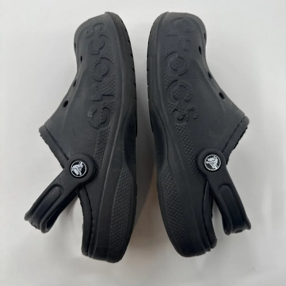 Crocs Dual Comfort Fleece Lined Crocs Womens 7 Blue Clogs Mens 5 Casual - Picture 9 of 12